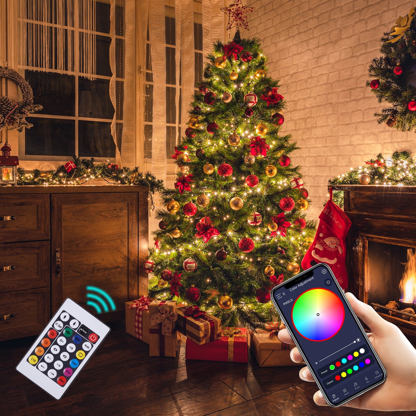 65.6 ft. LED Smart Waterproof Strip Lights (Remote & App control)-3