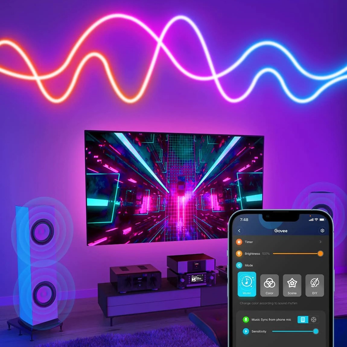 Smart Neon Sign Light, Flexible DIY Neon Strip Light-2