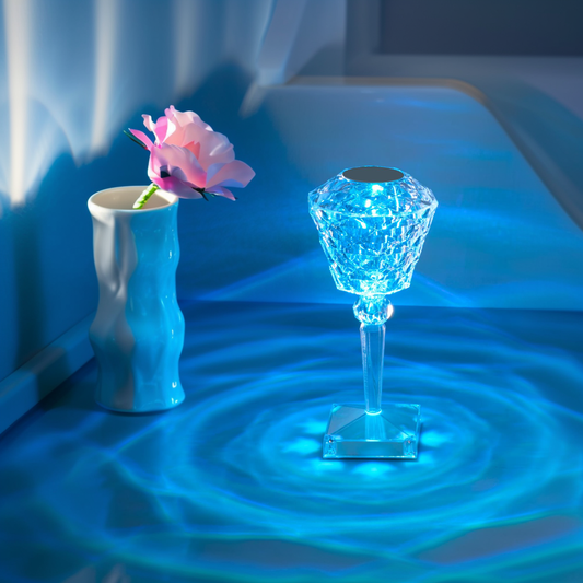 2Pcs Rose Table Lamp Crystal Light-1