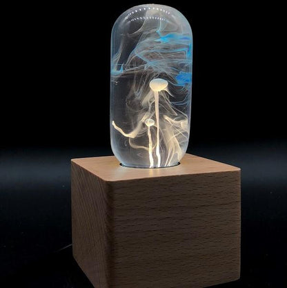 Wood light base with screw socket-4