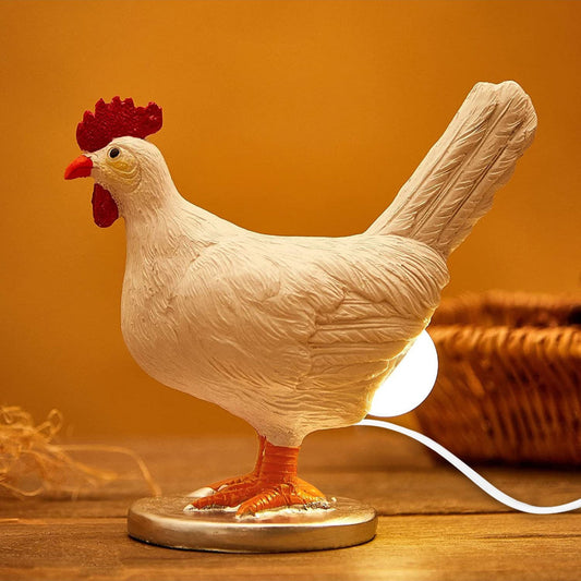 Chicken Laying Egg Shape Night Light Table Lamp-0